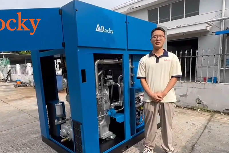 Kompresor Udara Sekrup Bebas Minyak Kering 55kw
