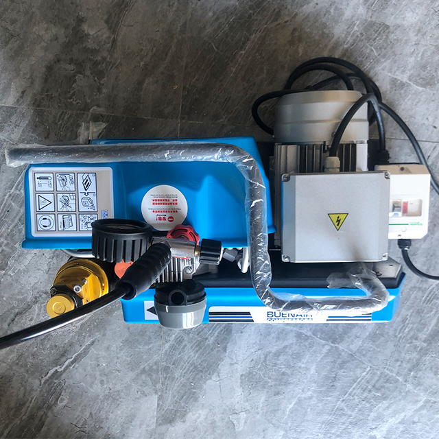 Compressor de ar respirat&oacute;rio el&eacute;trico port&aacute;til de alta press&atilde;o para mergulho aut&ocirc;nomo de 225 bar / 300 bar