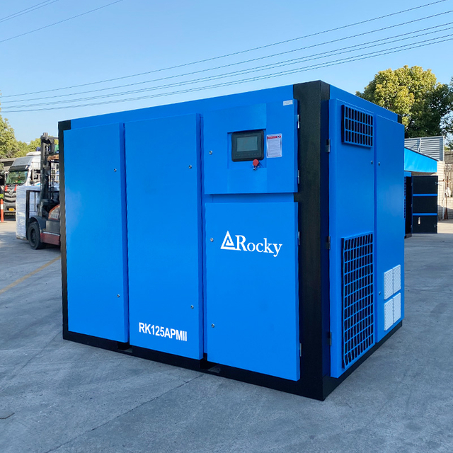 125HP दो-चरण औद्योगिक परिवर्तनीय स्पीड स्क्रू एयर कंप्रेसर